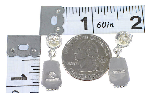 Sterling Silver Southwest Multicolor Post Dangle Earrings WX71646